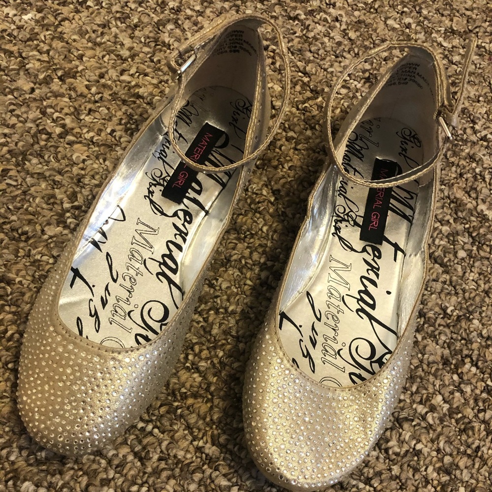 Champagne Jeweled Flats